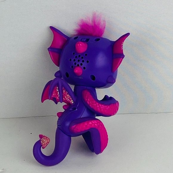 Kaylin Baby Purple Glitter Fingerling Dragon Interactive Pretend Play Toy Figure - Picture 7 of 11